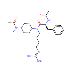 CC(=O)N[C@@H](Cc1ccccc1)C(=O)N(CCCCN=C(N)N)C1CCC(N(C)C(C)=O)CC1 ZINC000026393654