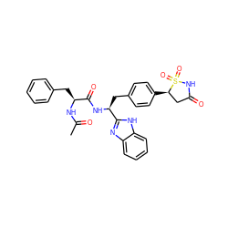 CC(=O)N[C@@H](Cc1ccccc1)C(=O)N[C@@H](Cc1ccc([C@@H]2CC(=O)NS2(=O)=O)cc1)c1nc2ccccc2[nH]1 ZINC000014955169