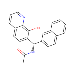 CC(=O)N[C@@H](c1ccc2ccccc2c1)c1ccc2cccnc2c1O ZINC000000102630