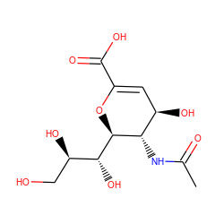 CC(=O)N[C@@H]1[C@@H]([C@H](O)[C@H](O)CO)OC(C(=O)O)=C[C@H]1O ZINC000003870798