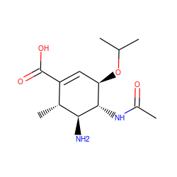 CC(=O)N[C@@H]1[C@@H](N)[C@H](C)C(C(=O)O)=C[C@H]1OC(C)C ZINC000169328543