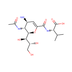 CC(=O)N[C@@H]1[C@@H](N)C=C(C(=O)N[C@H](C(=O)O)C(C)C)O[C@H]1[C@H](O)[C@H](O)CO ZINC000095595716