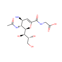 CC(=O)N[C@@H]1[C@@H](N)C=C(C(=O)NCC(=O)O)O[C@H]1[C@H](O)[C@H](O)CO ZINC000095594070