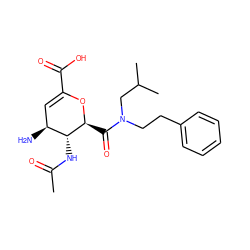 CC(=O)N[C@@H]1[C@@H](N)C=C(C(=O)O)O[C@H]1C(=O)N(CCc1ccccc1)CC(C)C ZINC000013778771