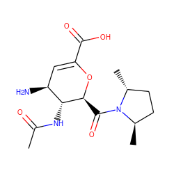 CC(=O)N[C@@H]1[C@@H](N)C=C(C(=O)O)O[C@H]1C(=O)N1[C@H](C)CC[C@H]1C ZINC000013778730