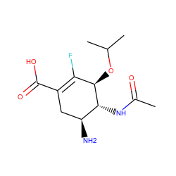 CC(=O)N[C@@H]1[C@@H](N)CC(C(=O)O)=C(F)[C@H]1OC(C)C ZINC000169328540