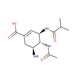 CC(=O)N[C@@H]1[C@@H](N)CC(C(=O)O)=C[C@H]1NC(=O)C(C)C ZINC000014944913