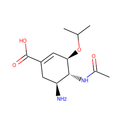 CC(=O)N[C@@H]1[C@@H](N)CC(C(=O)O)=C[C@H]1OC(C)C ZINC000169330364