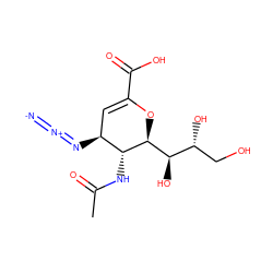 CC(=O)N[C@@H]1[C@@H](N=[N+]=[N-])C=C(C(=O)O)O[C@H]1[C@H](O)[C@H](O)CO ZINC000095585642