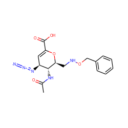 CC(=O)N[C@@H]1[C@@H](N=[N+]=[N-])C=C(C(=O)O)O[C@H]1CNOCc1ccccc1 ZINC000095585784