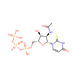 CC(=O)N[C@@H]1[C@H](O)[C@@H](CO[P@@](=O)(O)O[P@@](=O)(O)OP(=O)(O)O)O[C@H]1n1ccc(=O)[nH]c1=S ZINC000038151335