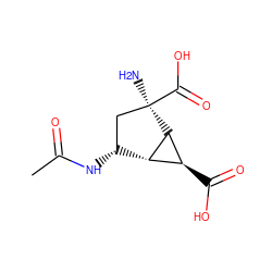 CC(=O)N[C@@H]1C[C@@](N)(C(=O)O)[C@@H]2[C@@H](C(=O)O)[C@@H]21 ZINC000096270264
