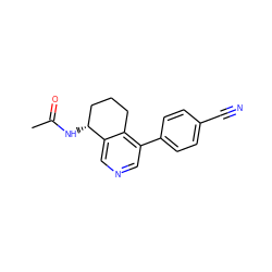 CC(=O)N[C@@H]1CCCc2c(-c3ccc(C#N)cc3)cncc21 ZINC000205705613