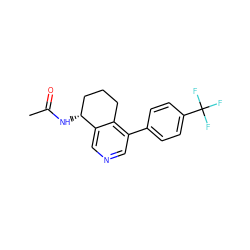 CC(=O)N[C@@H]1CCCc2c(-c3ccc(C(F)(F)F)cc3)cncc21 ZINC000205712418