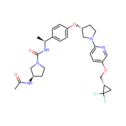 CC(=O)N[C@@H]1CCN(C(=O)N[C@@H](C)c2ccc(O[C@@H]3CCN(c4ccc(OC[C@@H]5CC5(F)F)cn4)C3)cc2)C1 ZINC000169709687