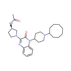 CC(=O)N[C@@H]1CCN(c2nc3ccccc3n(C3CCN(C4CCCCCCC4)CC3)c2=O)C1 ZINC000143885861