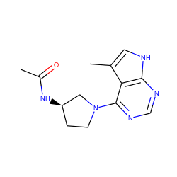 CC(=O)N[C@@H]1CCN(c2ncnc3[nH]cc(C)c23)C1 ZINC000053243533