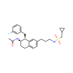 CC(=O)N[C@@H]1CCc2ccc(CCCNS(=O)(=O)CC3CC3)cc2[C@@H]1Cc1cccc(F)c1 ZINC000088260941