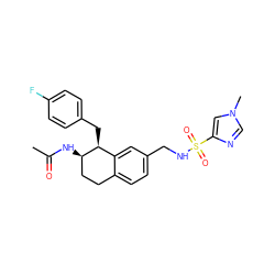 CC(=O)N[C@@H]1CCc2ccc(CNS(=O)(=O)c3cn(C)cn3)cc2[C@@H]1Cc1ccc(F)cc1 ZINC000143237104