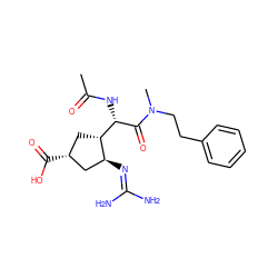 CC(=O)N[C@H](C(=O)N(C)CCc1ccccc1)[C@H]1C[C@@H](C(=O)O)C[C@@H]1N=C(N)N ZINC000013560224