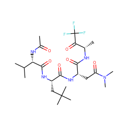 CC(=O)N[C@H](C(=O)N[C@@H](CC(C)(C)C)C(=O)N[C@@H](CC(=O)N(C)C)C(=O)N[C@@H](C)C(=O)C(F)(F)F)C(C)C ZINC000027331671