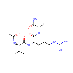 CC(=O)N[C@H](C(=O)N[C@@H](CCCNC(=N)N)C(=O)N[C@@H](C)C(N)=O)C(C)C ZINC000149729308