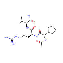 CC(=O)N[C@H](C(=O)N[C@@H](CCCNC(=N)N)C(=O)N[C@H](C(N)=O)C(C)C)C1CCCC1 ZINC000149744236