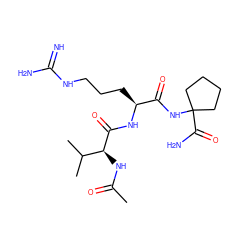 CC(=O)N[C@H](C(=O)N[C@@H](CCCNC(=N)N)C(=O)NC1(C(N)=O)CCCC1)C(C)C ZINC000149745839