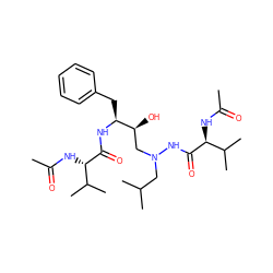 CC(=O)N[C@H](C(=O)N[C@@H](Cc1ccccc1)[C@@H](O)CN(CC(C)C)NC(=O)[C@@H](NC(C)=O)C(C)C)C(C)C ZINC000026717246