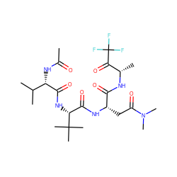 CC(=O)N[C@H](C(=O)N[C@H](C(=O)N[C@@H](CC(=O)N(C)C)C(=O)N[C@@H](C)C(=O)C(F)(F)F)C(C)(C)C)C(C)C ZINC000027414754