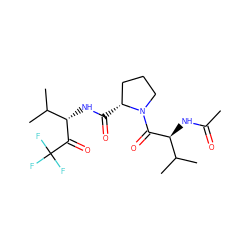 CC(=O)N[C@H](C(=O)N1CCC[C@H]1C(=O)N[C@H](C(=O)C(F)(F)F)C(C)C)C(C)C ZINC000013762533