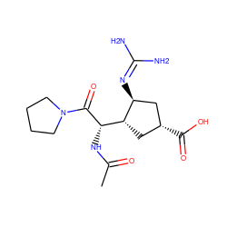 CC(=O)N[C@H](C(=O)N1CCCC1)[C@H]1C[C@@H](C(=O)O)C[C@@H]1N=C(N)N ZINC000013560242