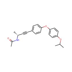 CC(=O)N[C@H](C)C#Cc1ccc(Oc2ccc(OC(C)C)cc2)cc1 ZINC000035930308