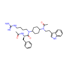 CC(=O)N[C@H](Cc1ccccc1)C(=O)N(CCCCNC(=N)N)C1CCC(N(CCc2c[nH]c3ccccc23)C(C)=O)CC1 ZINC000026389965