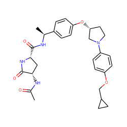 CC(=O)N[C@H]1C[C@@H](C(=O)N[C@@H](C)c2ccc(O[C@@H]3CCN(c4ccc(OCC5CC5)cc4)C3)cc2)NC1=O ZINC001772657182