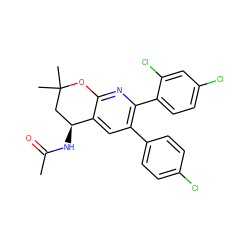 CC(=O)N[C@H]1CC(C)(C)Oc2nc(-c3ccc(Cl)cc3Cl)c(-c3ccc(Cl)cc3)cc21 ZINC000049793006