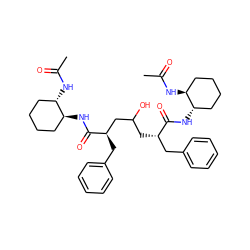 CC(=O)N[C@H]1CCCC[C@@H]1NC(=O)[C@H](Cc1ccccc1)CC(O)C[C@@H](Cc1ccccc1)C(=O)N[C@H]1CCCC[C@@H]1NC(C)=O ZINC000027654688