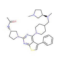 CC(=O)N[C@H]1CCN(c2nc(N3CCC(CN(C)[C@@H]4CCN(C)C4)CC3)c3c(-c4ccccc4)csc3n2)C1 ZINC000146620527