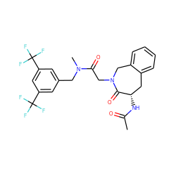 CC(=O)N[C@H]1Cc2ccccc2CN(CC(=O)N(C)Cc2cc(C(F)(F)F)cc(C(F)(F)F)c2)C1=O ZINC000071281141