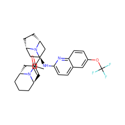 CC(=O)N1[C@H]2C=C(CN3[C@H]4CC[C@@H]3C[C@@H](Nc3ccc5cc(OC(F)(F)F)ccc5n3)C4)C[C@H]1CCC2 ZINC000101488109