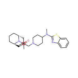 CC(=O)N1[C@H]2C=C(CN3CCC(N(C)c4nc5ccccc5s4)CC3)C[C@H]1CCC2 ZINC000101141440