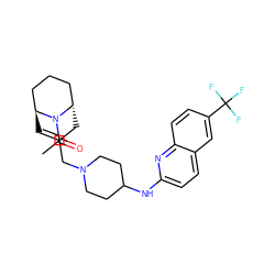 CC(=O)N1[C@H]2C=C(CN3CCC(Nc4ccc5cc(C(F)(F)F)ccc5n4)CC3)C[C@H]1CCC2 ZINC000101139282