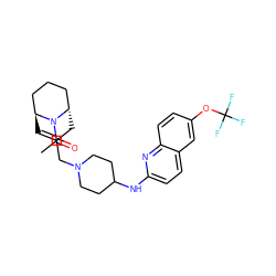 CC(=O)N1[C@H]2C=C(CN3CCC(Nc4ccc5cc(OC(F)(F)F)ccc5n4)CC3)C[C@H]1CCC2 ZINC000101455451