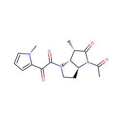 CC(=O)N1C(=O)[C@@H](C)[C@@H]2[C@@H]1CCN2C(=O)C(=O)c1cccn1C ZINC000013471517