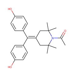 CC(=O)N1C(C)(C)CC(=C(c2ccc(O)cc2)c2ccc(O)cc2)CC1(C)C ZINC000653692140