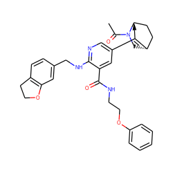 CC(=O)N1C[C@@H]2C=C(c3cnc(NCc4ccc5c(c4)OCC5)c(C(=O)NCCOc4ccccc4)c3)C[C@H]1CC2 ZINC000473096983