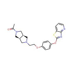 CC(=O)N1C[C@@H]2CN(CCOc3ccc(Oc4nc5ncccc5s4)cc3)C[C@@H]2C1 ZINC000095560243