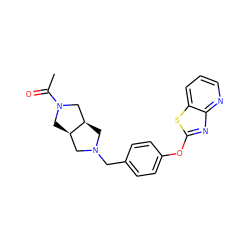 CC(=O)N1C[C@@H]2CN(Cc3ccc(Oc4nc5ncccc5s4)cc3)C[C@@H]2C1 ZINC000095558933