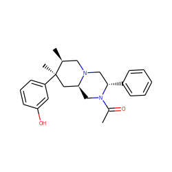 CC(=O)N1C[C@H]2C[C@@](C)(c3cccc(O)c3)[C@@H](C)CN2C[C@@H]1c1ccccc1 ZINC000035075234