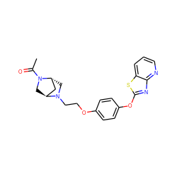 CC(=O)N1C[C@H]2C[C@H]1CN2CCOc1ccc(Oc2nc3ncccc3s2)cc1 ZINC000101597755